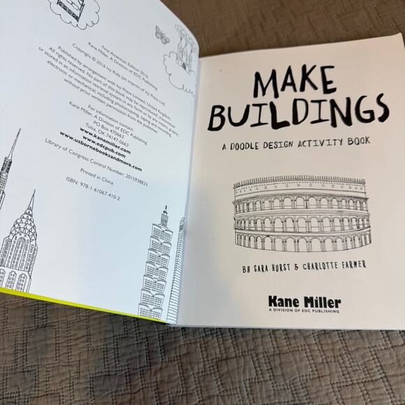 Make Buildings Kids Doodle Design Activity Book Draw & Color Kane Miller - Picture 4 of 16